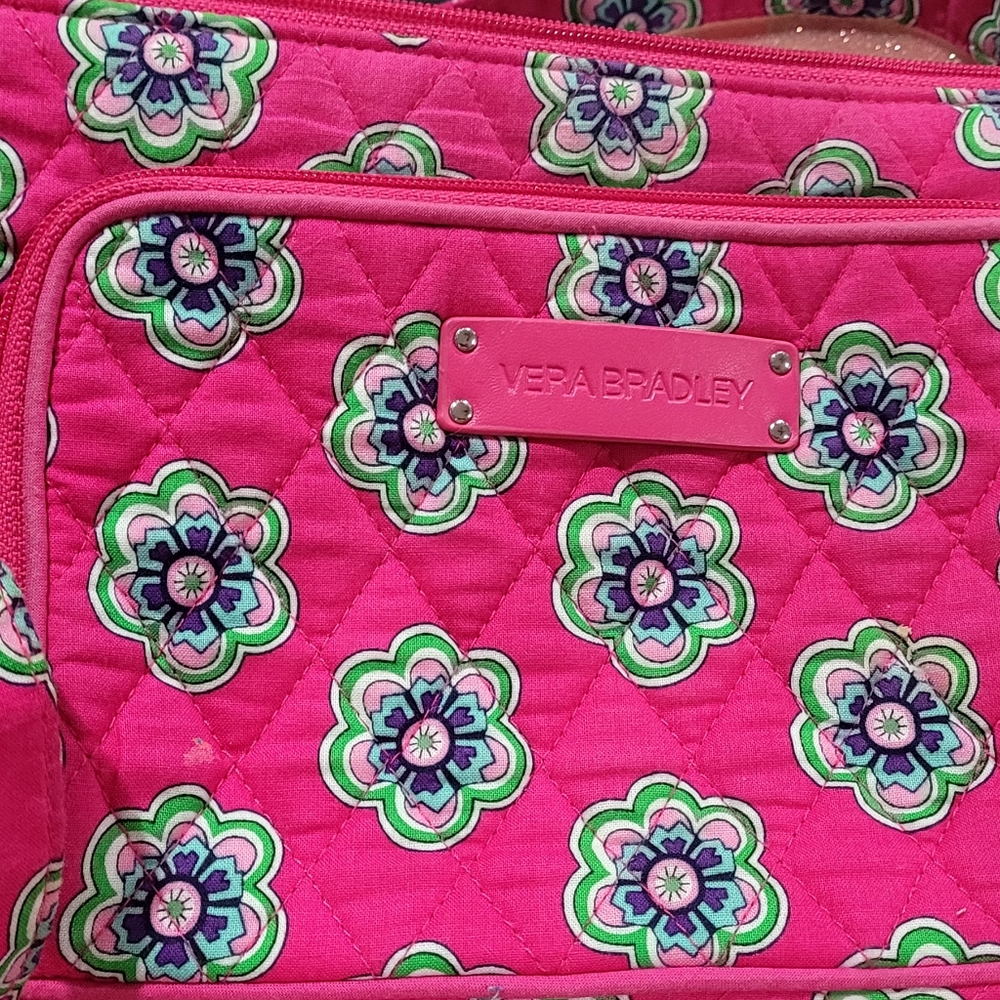 Vera Bradley pink flower crossbody